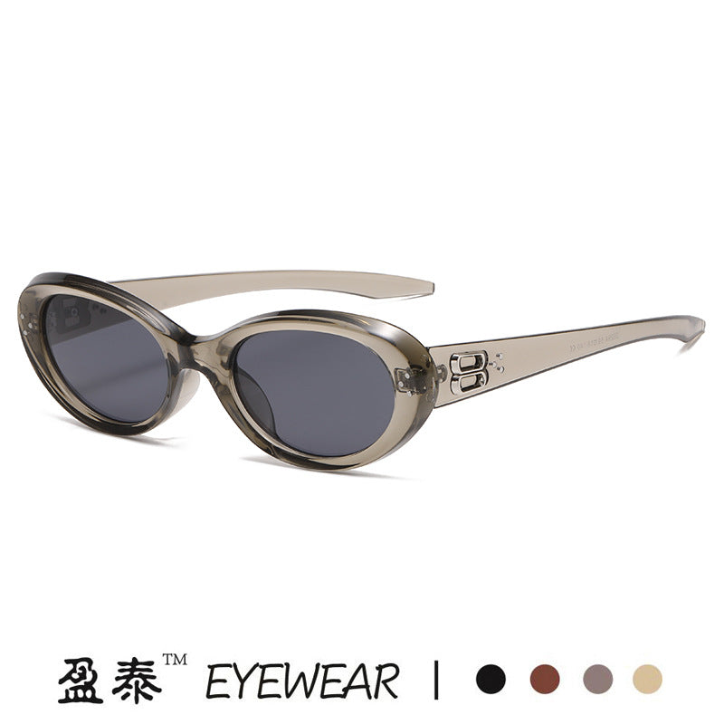 Wholesale Small oval frame sunglasses cat eye sunglasses